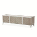 AICO Lanterna Media Cabinet in Silver Mist
