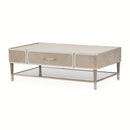 AICO Lanterna Cocktail Table in Silver Mist