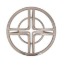 AICO Lanterna Chairside Table in Silver Mist