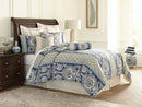 AICO Provence 9-pc Queen Duvet Set in Cadet