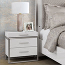 AICO Marquee Nightstand in Cloud White