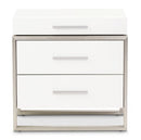 AICO Marquee Nightstand in Cloud White