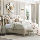 AICO Furniture La Marisia California King Upholstered Platform Bed in Creamy Pearl