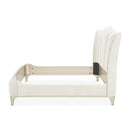 AICO Furniture La Marisia California King Upholstered Platform Bed in Creamy Pearl