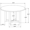 Crestmore 5-piece 46-inch Round Wood Dining Table Set Walnut