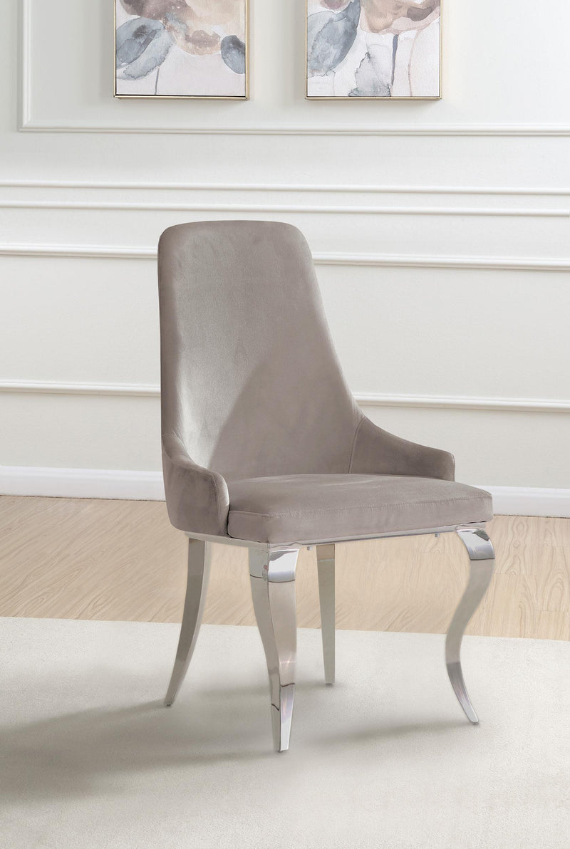 Antoine Upholstered Demi Arm Dining Side Chairs (Set of 2)