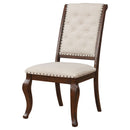 Brockway Tufted Side Chairs Cream and Barley Brown (Set of 2)