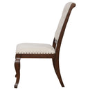 Brockway Tufted Side Chairs Cream and Barley Brown (Set of 2)
