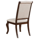 Brockway Tufted Side Chairs Cream and Barley Brown (Set of 2)
