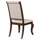 Brockway Tufted Side Chairs Cream and Barley Brown (Set of 2)