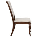 Brockway Tufted Side Chairs Cream and Barley Brown (Set of 2)