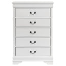 Louis Philippe 5-drawer Bedroom Chest White