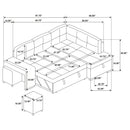 Roanne Pull-Out Sleeper Sectional Sofa