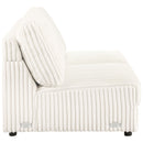 Emberson Upholstered Armless Loveseat Ivory
