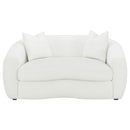 Isabella Upholstered Tight Back Loveseat White
