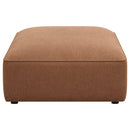 Jennifer Square Upholstered Ottoman Grey