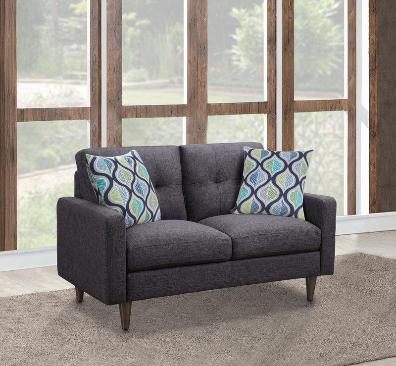 Watsonville Tufted Back Loveseat Grey