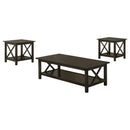 Rachelle 3-piece Occasional Table Set Deep Merlot
