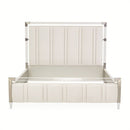 AICO Furniture Penthouse Queen Upholstered Platform Bed in Ash Gray