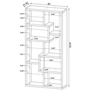 Theo 10-shelf Bookcase Weathered Grey