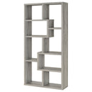 Theo 10-shelf Bookcase Weathered Grey