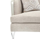 AICO Furniture Camden Court Chair and Half in Platinum