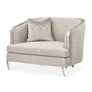 AICO Furniture Camden Court Chair and Half in Platinum
