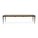 AICO Malibu Crest Rectangular Dining Table in Crotch Mahogany