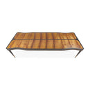 AICO Malibu Crest Rectangular Dining Table in Crotch Mahogany