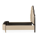 AICO Malibu Crest King Scalloped Panel Bed in Dark Espresso