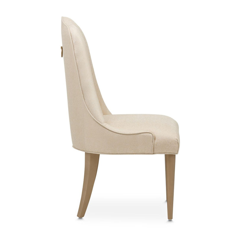 AICO Malibu Crest Side Chair in Crotch Mahogany (Set of 2)