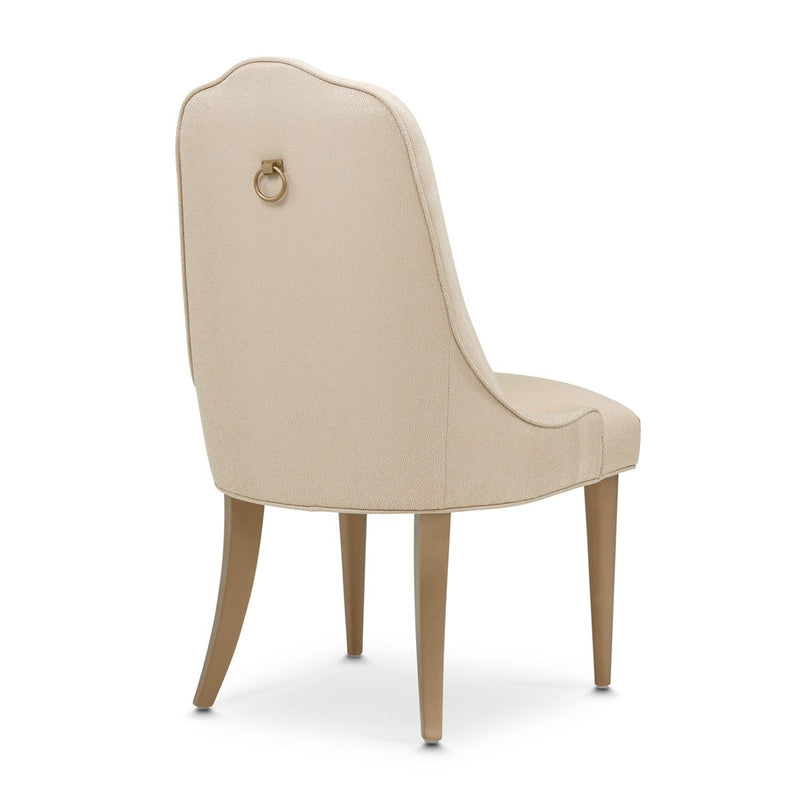 AICO Malibu Crest Side Chair in Crotch Mahogany (Set of 2)