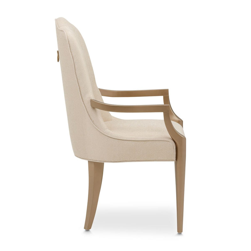 AICO Malibu Crest Arm Chair in Crotch Mahogany (Set of 2)