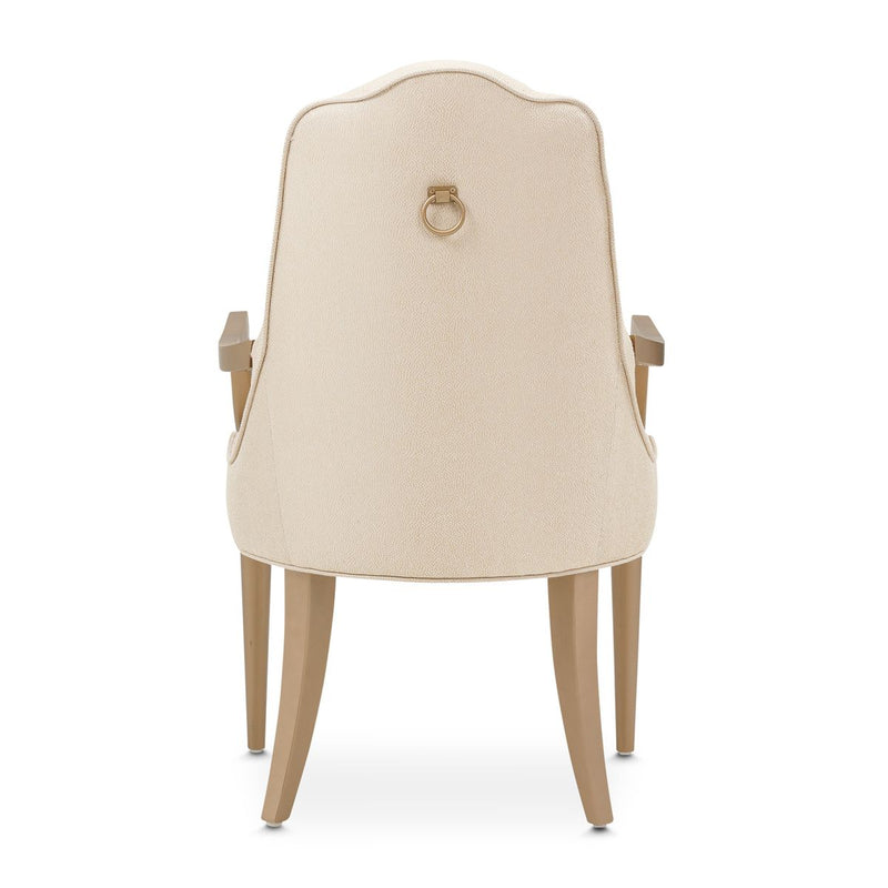 AICO Malibu Crest Arm Chair in Crotch Mahogany (Set of 2)