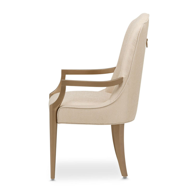 AICO Malibu Crest Arm Chair in Crotch Mahogany (Set of 2)