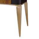 AICO Malibu Crest Vanity Desk in Crotch Mahogany