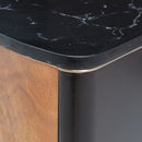 AICO Malibu Crest TV Console in Crotch Mahogany