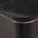 AICO Malibu Crest Rectangular Cocktail Table in Crotch Mahogany