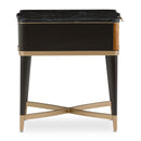 AICO Malibu Crest End Table in Crotch Mahogany