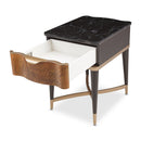 AICO Malibu Crest End Table in Crotch Mahogany