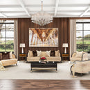 AICO Malibu Crest End Table in Crotch Mahogany