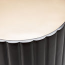 AICO Malibu Crest Round Chairside Table in Dark Espresso