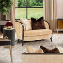 AICO Malibu Crest Round Chairside Table in Dark Espresso