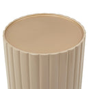 AICO Malibu Crest Round Chairside Table in Chardonnay