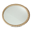 AICO Malibu Crest Oval Wall Mirror in Burnished Gold image