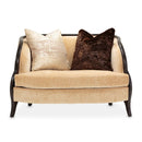 AICO Malibu Crest Chair & A Half in Dark Espresso