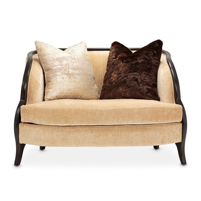 AICO Malibu Crest Chair & A Half in Dark Espresso