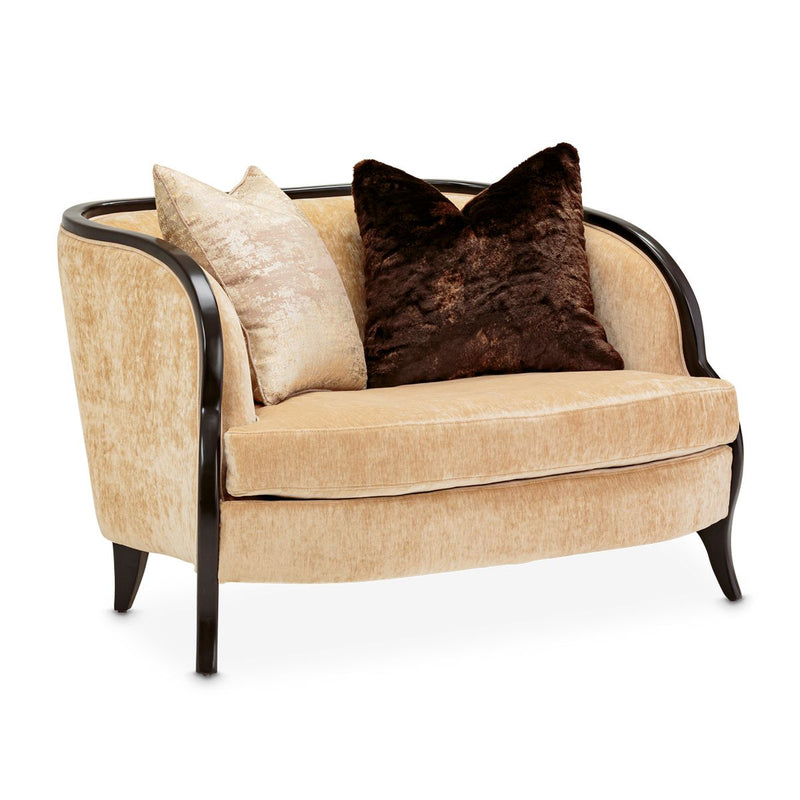 AICO Malibu Crest Chair & A Half in Dark Espresso