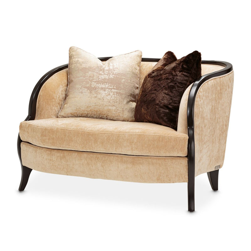 AICO Malibu Crest Chair & A Half in Dark Espresso