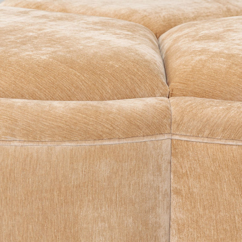 AICO Malibu Crest Clover Cocktail Ottoman in Dark Espresso